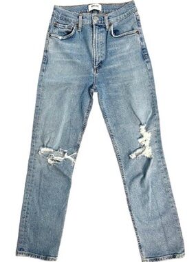 AGOLDE Wilder Mid-Rise Straight Leg Jeans in Whiplash Women’s Size 24